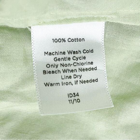 NWT Talbots Sleeveless Dress Women's Size 14 Tiered Ruffled Cotton Celery Green - Picture 10 of 12